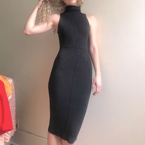 ZARA KNIT Winter Turtleneck Midi-Dress